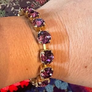 Catherine Popesco amethyst Swarovski Crystal bracelet